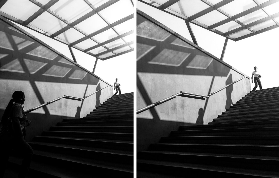 black and white street photography with iPhone no script