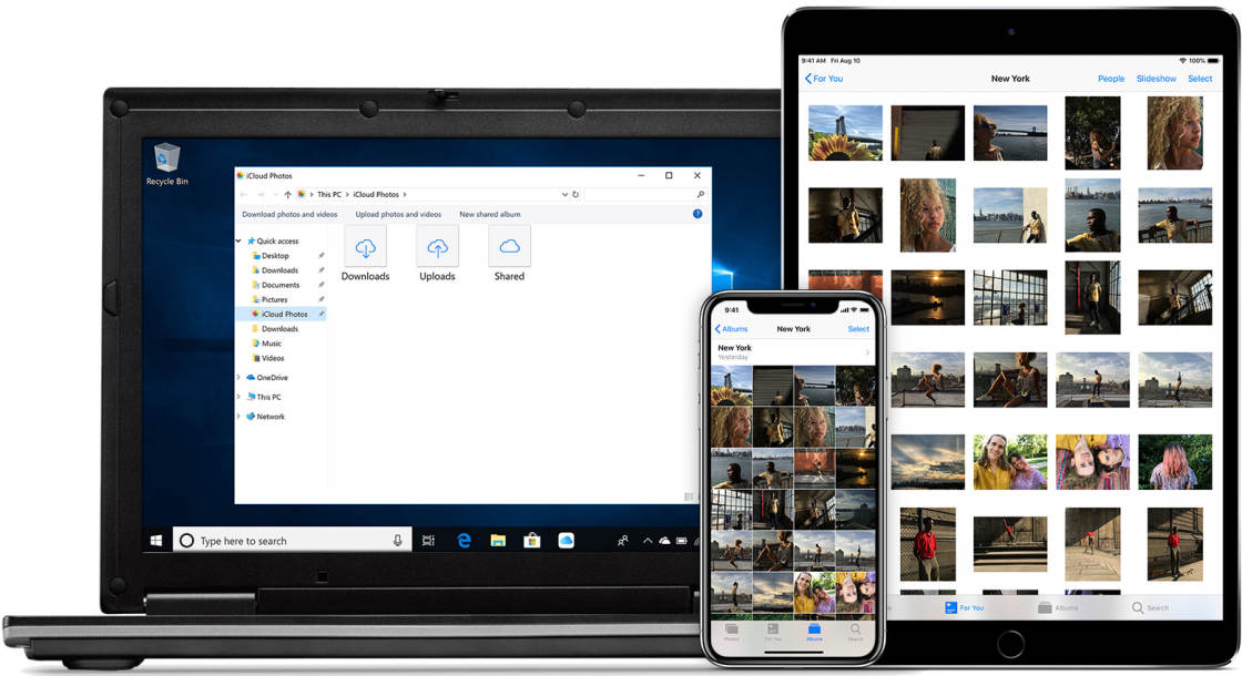 download photos from icloud no script