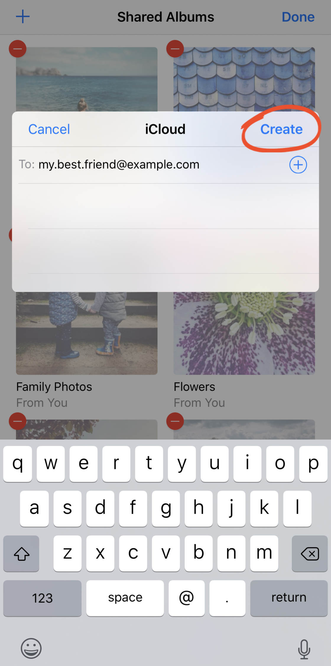 iCloud Photo Sharing no script