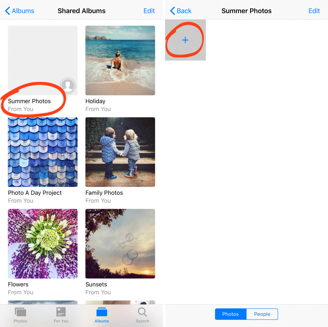 iCloud Photo Sharing no script