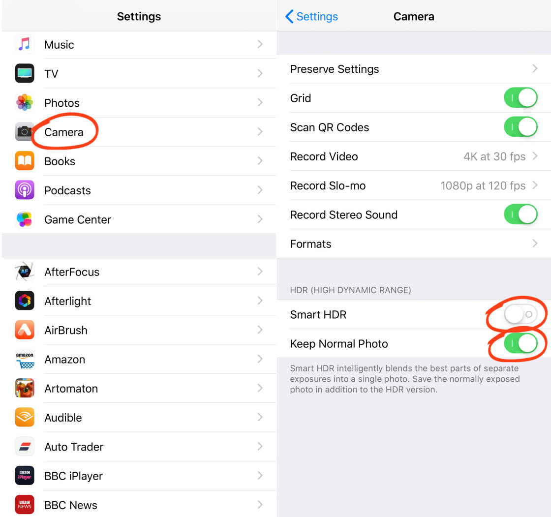 iPhone Camera Features no script