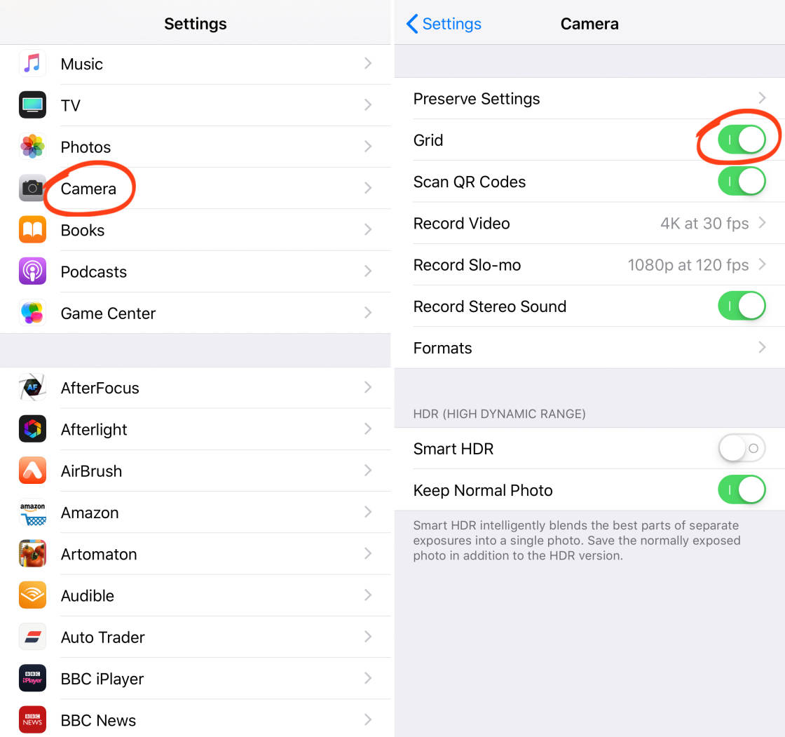 iPhone Camera Features no script