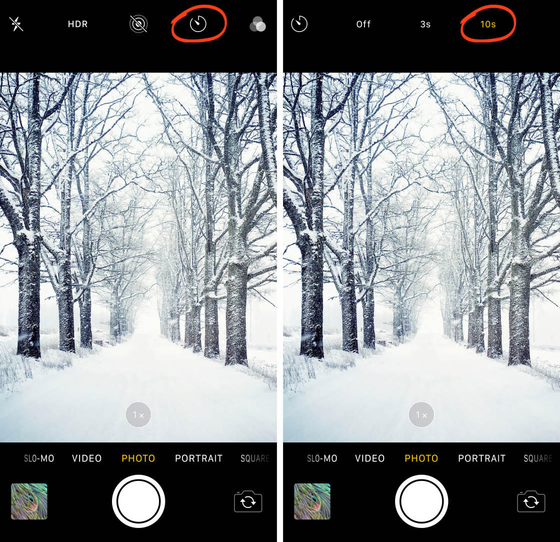 iPhone Camera Settings no script