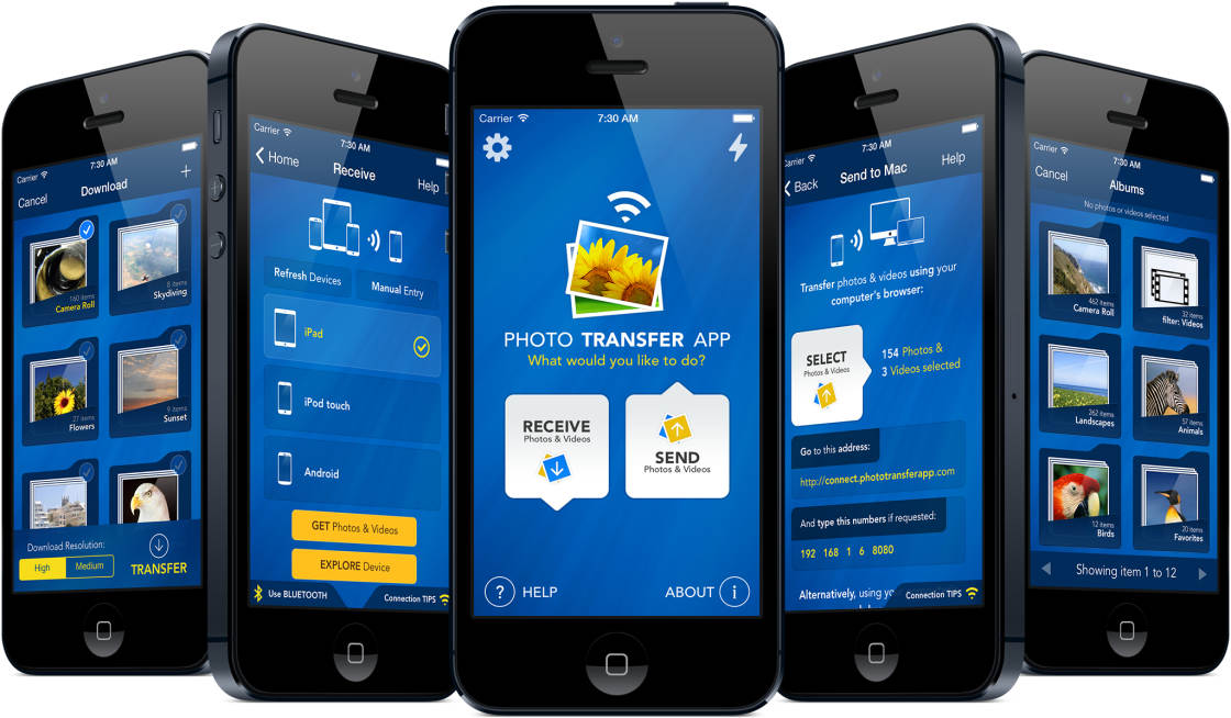 photo transfer app no script